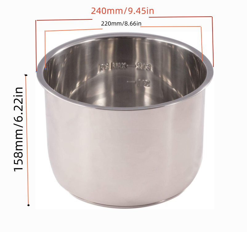 Instant Pot Pressure Cooker - 1 peça panela interna de aço