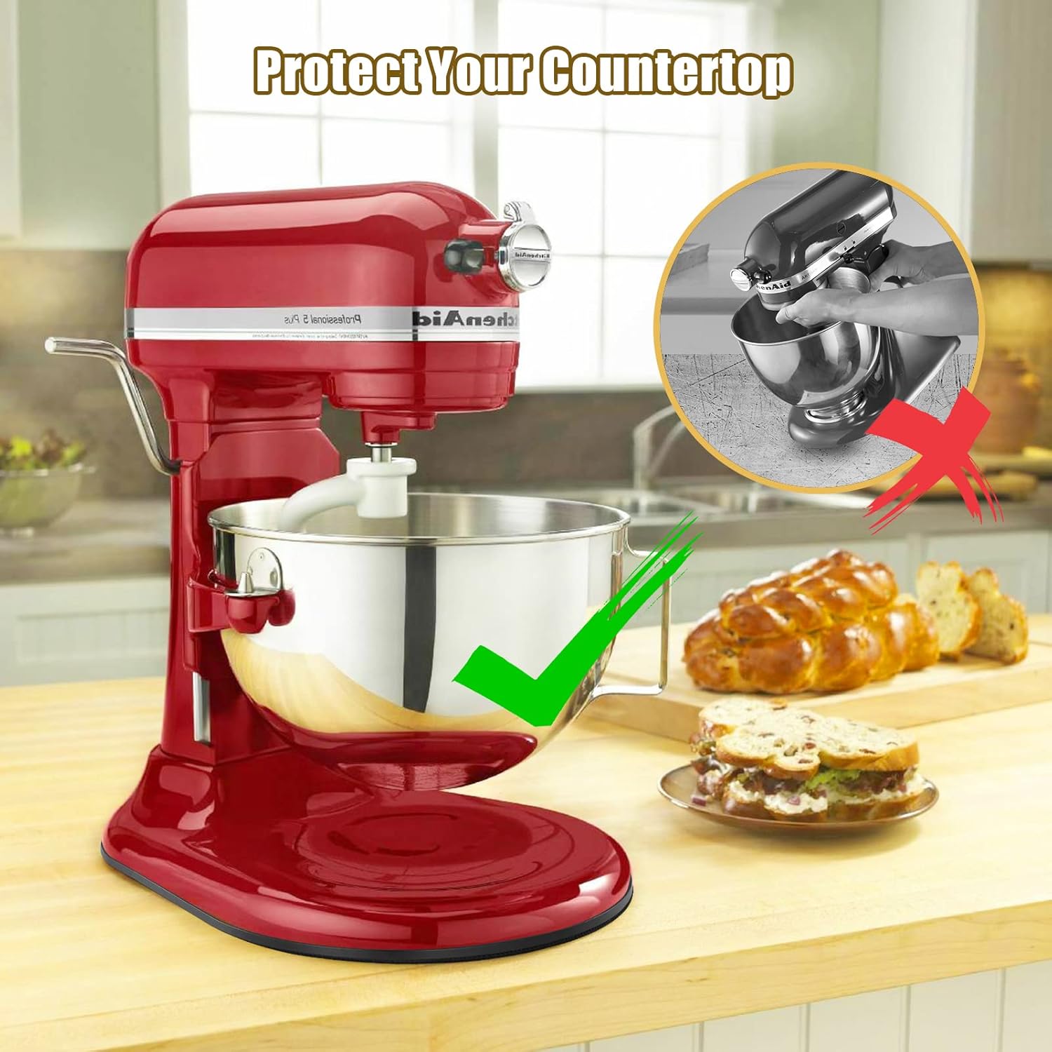 Kitchen Appliance Sliding Mat, - Stand Mixer Bowl avaliação e preço